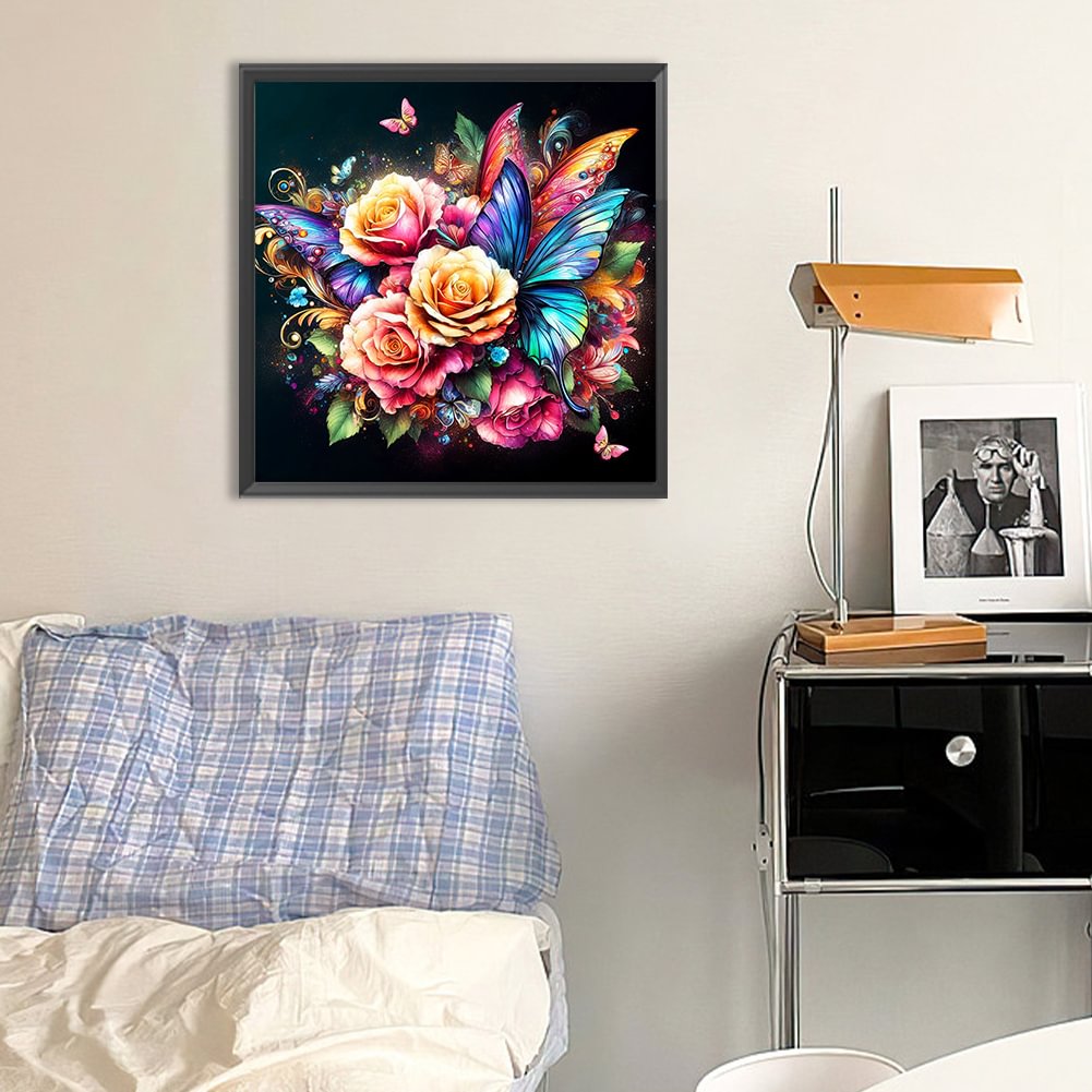 Resin Art Rose - Zestaw do malowania diamentami: Rodzina, Puder