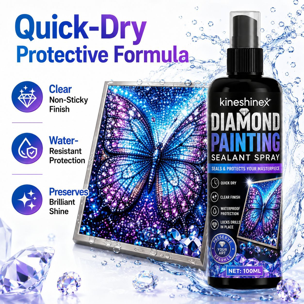 Resin Art Work - Spray do utrwalania obrazów diamentowych 100ml