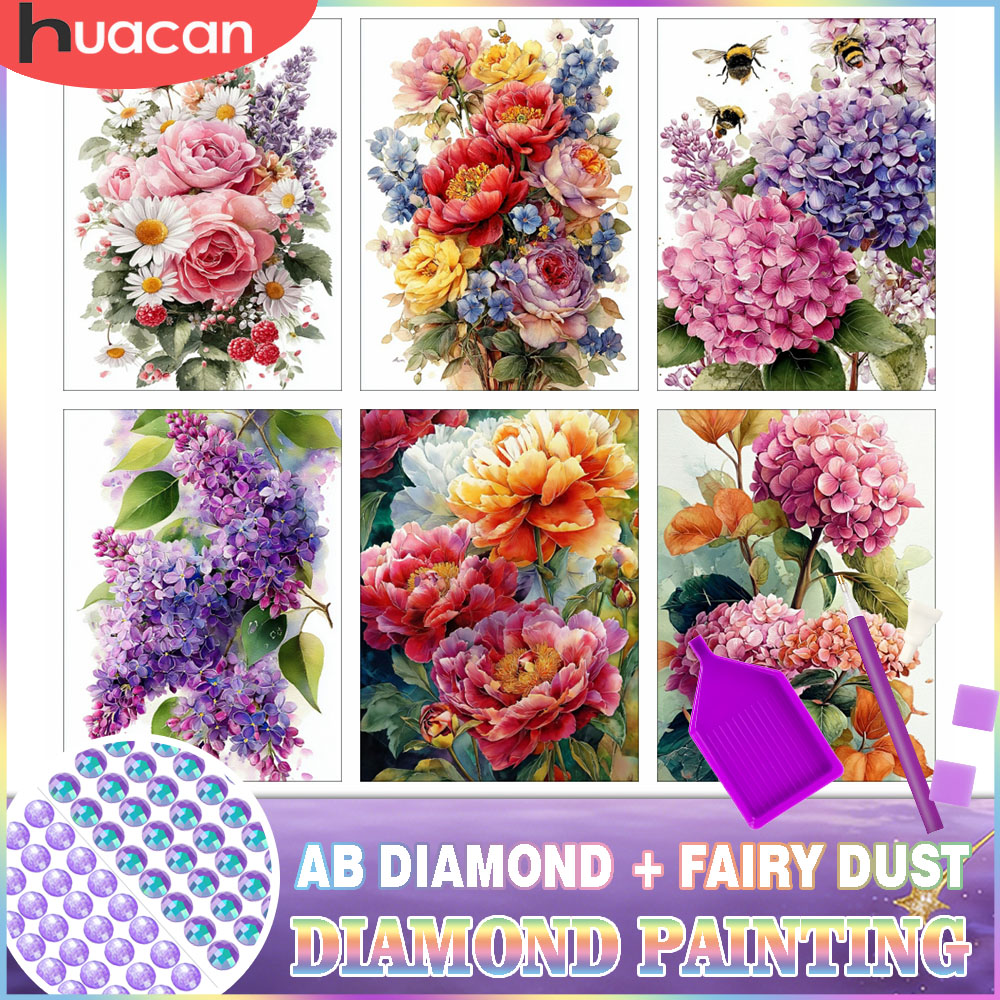 Resin Art Rose - HUACAN Zestaw do malowania diamentami Kwiat