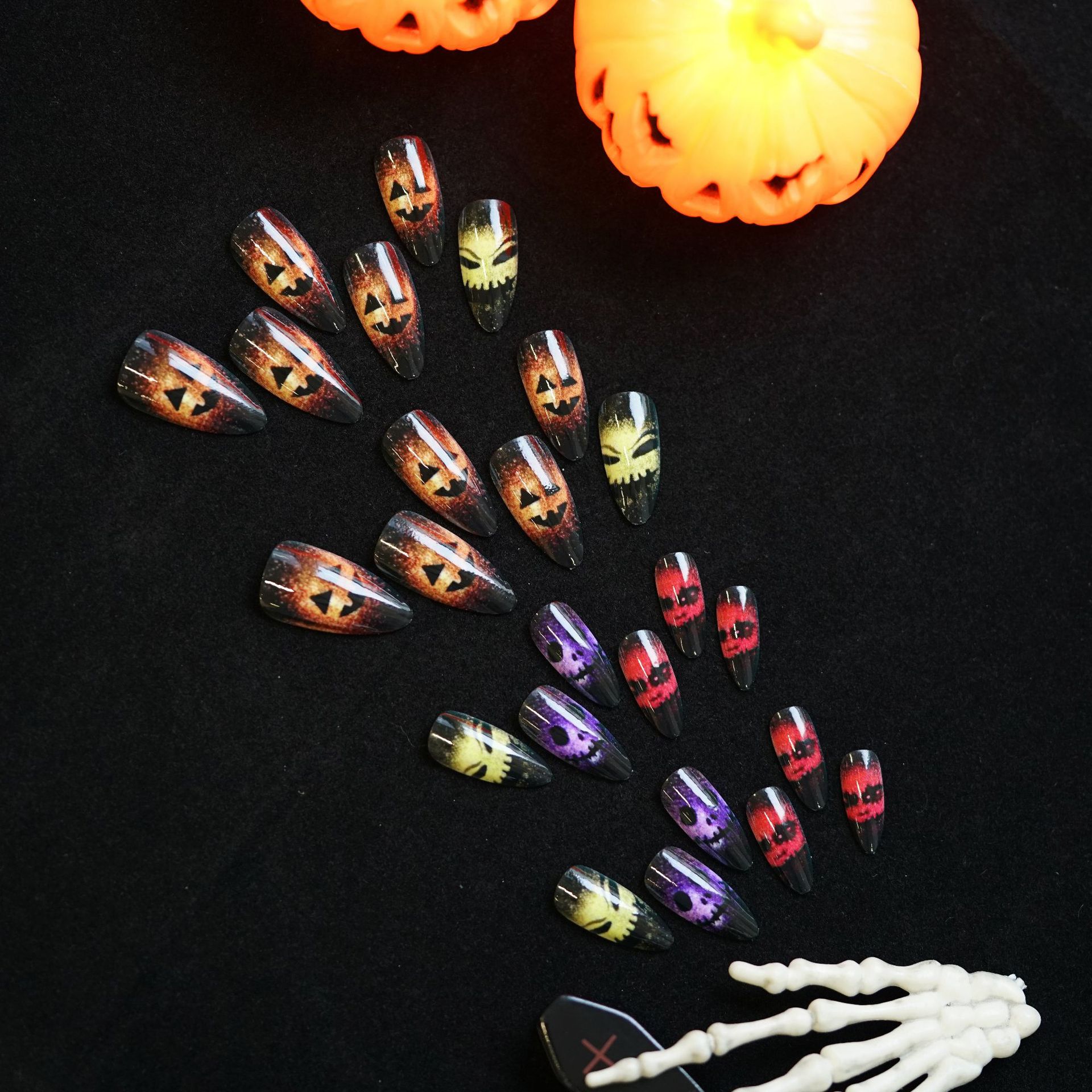 24 szt. Halloweenowe tipsy 3D  – Resin Art Case recenzja i cena